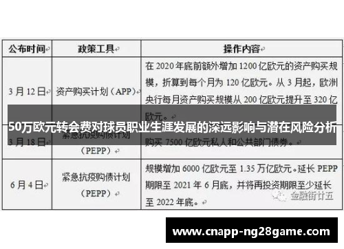 50万欧元转会费对球员职业生涯发展的深远影响与潜在风险分析