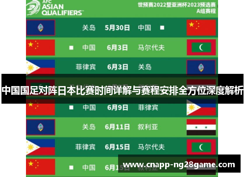 中国国足对阵日本比赛时间详解与赛程安排全方位深度解析 中国国足对阵日本比赛时间详解与赛程安排全方位深度解析